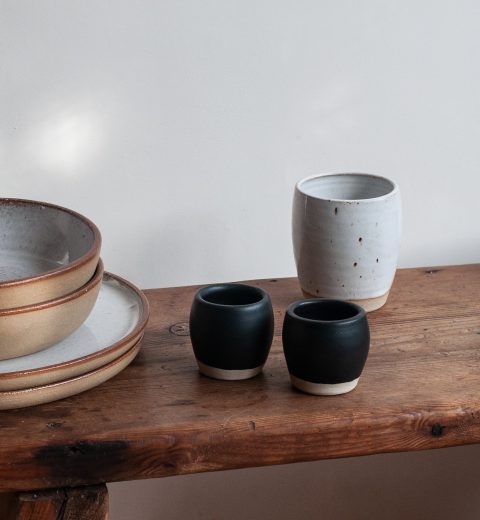 Matte_Black_Espresso_Cups_Speckled_Tumbler_Oat_Dinnerware_DOR_TAN